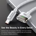 Mcdodo CA-207 140W USB-C MagSafe 3 -latauskaapeli - 2m - Valkoinen