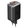 Mcdodo CH-4100 67W GaN-pikalaturi sisäänvedettävällä USB-C-kaapelilla - musta