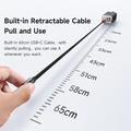 Mcdodo CH-4100 67W GaN-pikalaturi sisäänvedettävällä USB-C-kaapelilla - musta