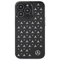 Mercedes-Benz Stars Pattern iPhone 13 Pro Max Suojakuori - Musta