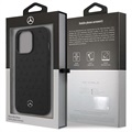 Mercedes-Benz Transparent Line iPhone 13 Pro Nahkakotelo - Musta