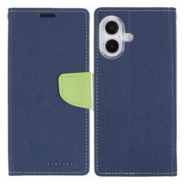 iPhone 16 Mercury Goospery Fancy Diary Lompakkokotelo - Sininen