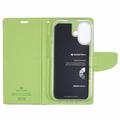 iPhone 16 Mercury Goospery Fancy Diary Lompakkokotelo - Sininen