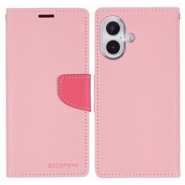 iPhone 16 Mercury Goospery Fancy Diary Lompakkokotelo - Pinkki