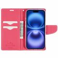 iPhone 16 Mercury Goospery Fancy Diary Lompakkokotelo - Pinkki