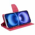 iPhone 16 Mercury Goospery Fancy Diary Lompakkokotelo - Pinkki