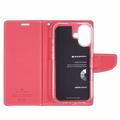 iPhone 16 Mercury Goospery Fancy Diary Lompakkokotelo - Pinkki