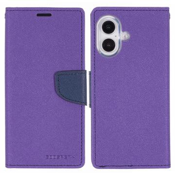 iPhone 16 Mercury Goospery Fancy Diary Lompakkokotelo - Violetti