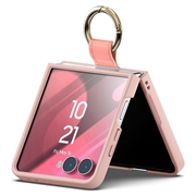 Samsung Galaxy Z Flip8 Mercury Goospery Gold Ring -hybridikotelo - vaaleanpunainen