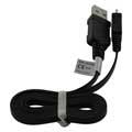 Litteä MicroUSB-Datakaapeli - Musta - 0,95m