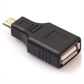MicroUSB / USB 2.0 OTG -sovitin - Musta