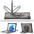 Microsoft Surface Go/Go 2/Go 3 Heavy Duty 360 -kotelo - Läpikuultava musta