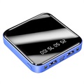 Mini Nopea Varavirtalähde 10000mAh - 2x USB - Sininen