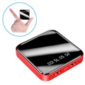 Mini Nopea Varavirtalähde 10000mAh - 2x USB - Punainen