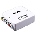 Mini Full HD 1080p RCA AV / HDMI-muunnin - Valkoinen