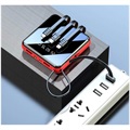 Mini Varavirtalähde 10000mAh - 2x USB, Lightning, USB-C, MicroUSB