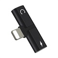 Mini T-Shape 2-in-1 Lightning Sovitin - iPhone XS Max/XS/XR - Musta