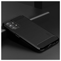 Samsung Galaxy A23 Mofi TPU Suojakuori - Hiilikuitu - Musta