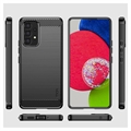 Samsung Galaxy A53 5G Mofi TPU Suojakuori - Hiilikuitu - Musta