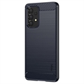 Samsung Galaxy A53 5G Mofi TPU Suojakuori - Hiilikuitu - Sininen