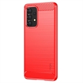 Samsung Galaxy A53 5G Mofi TPU Suojakuori - Hiilikuitu - Punainen