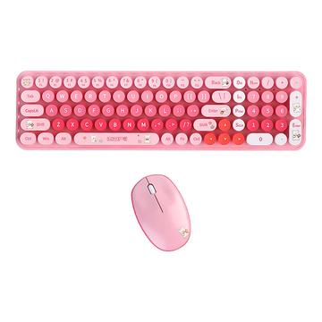 Mofii Baby Bear langaton näppäimistö- ja hiirisetti - QWERTY - vaaleanpunainen