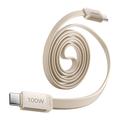 Momax DC88 Mag.Link litteä magneettinen USB-C-kaapeli - 100W, 1m - beige