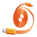 Momax DC88 Mag.Link litteä magneettinen USB-C-kaapeli - 100W, 1m - oranssi