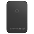 Momax IP97 Q.MAG Magneettinen Langaton Virtapankki - 5000mAh - Tumman Harmaa