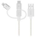 Momax OneLink 3-in-1 USB Cable - Type-C, Lightning, MicroUSB - 1m