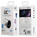 Momax UC10 Nopea Autolaturi - USB-C PD, QC3.0 - 36W