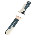 Moro Apple Watch SE/6/5/4/3/2 Silikoniranneke - 42mm, 44mm - Tummansininen / Naamiointi