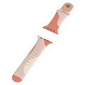 Moro Apple Watch 7/SE/6/5/4/3/2 Silikoniranneke - 45mm/44mm/42mm - Punainen / Naamiointi
