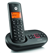 Motorola E211 DECT-langaton puhelin digitaalisella puhelinvastaajalla - musta