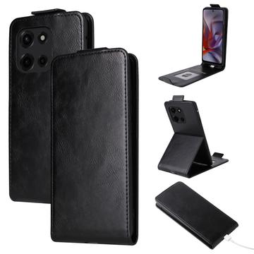Motorola Edge (2025) Pystysuuntainen läppäkotelo jalustalla - musta