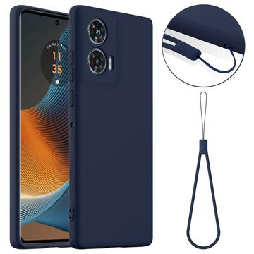 Motorola Edge 50 Fusion Nestemäinen Silikoni Suojakuori - MagSafe-yhteensopiva - Tummansininen