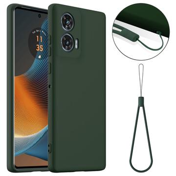 Motorola Edge 50 Fusion Nestemäinen Silikoni Suojakuori - MagSafe-yhteensopiva - Tummanvihreä