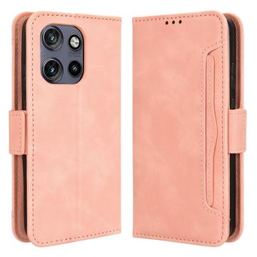 Motorola Edge 50 Neo/Moto S50 -kortinhaltijan lompakkokotelo - vaaleanpunainen