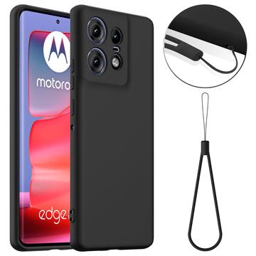 Motorola Edge 50 Pro Nestemäinen Silikoni Suojakuori - MagSafe-yhteensopiva - Musta