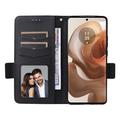 Motorola Edge 50 Ultra/Moto X50 Ultra Lompakkokotelo Magneettisella Sulkijalla - musta