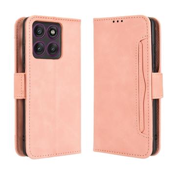 Motorola Edge 60 Pro -kortinhaltijan lompakkokotelo - vaaleanpunainen