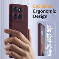 Motorola Edge 60 Pro Nestemäinen Silikoni Suojakuori - MagSafe-yhteensopiva - Viininpunainen