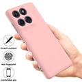 Motorola Edge 60 Pro Nestemäinen silikonikotelo käsihihnalla - Pinkki