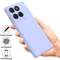 Motorola Edge 60 Pro Nestemäinen silikonikotelo käsihihnalla - Violetti
