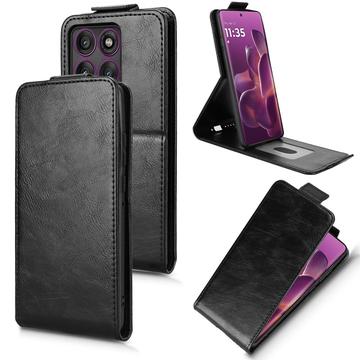 Motorola Edge 60 Pro Pystysuuntainen läppäkotelo jalustalla - musta