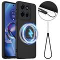 Motorola Edge 60 Stylus Nestemäinen Silikoni Suojakuori - MagSafe-yhteensopiva - Musta