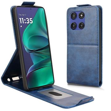 Motorola Edge 60 Stylus Pystysuuntainen läppäkotelo jalustalla - tummansininen