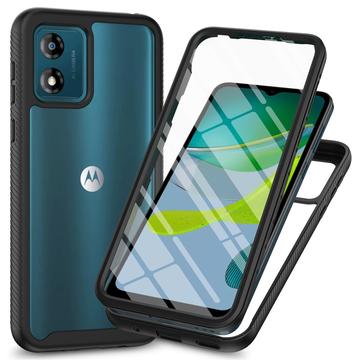 Motorola Moto E13 360 Suojaussarja Kotelo - Musta / Selkeä