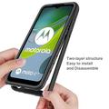 Motorola Moto E13 360 Suojaussarja Kotelo - Musta / Selkeä