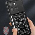 Motorola Moto G (2025) Pyörivä Rengashybridikotelo Kamerasuojalla - Musta